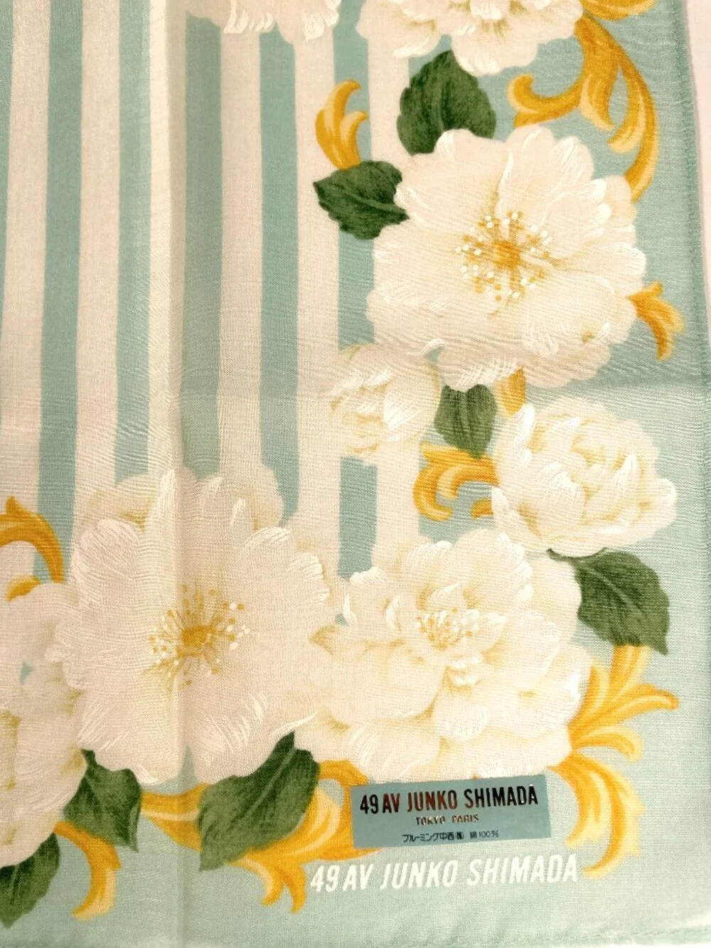 NWT 49AV Junko Shimada Cotton Floral Scarf